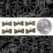 Chocolate Brown Plated Brass Bow One Ring Charms - Set of Six - RB-C206